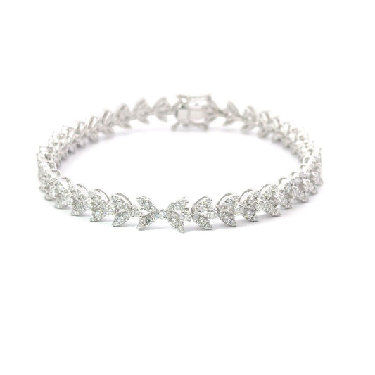Butterfly Wings Tennis Bracelet - HRD certificate