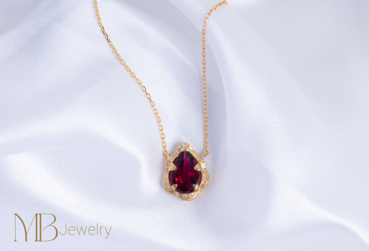 Dewdrop Pendant Necklace in Tourmaline