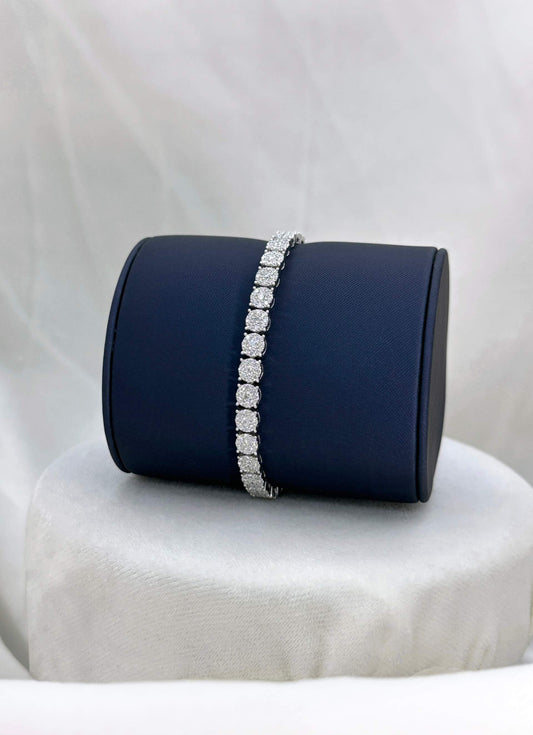Cluster Tennis Bracelet