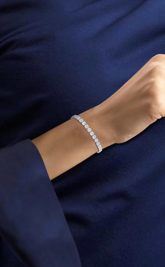 Cluster Tennis Bracelet